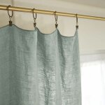 Altobuy - margaux - rideau ajustable 140x270cm lin lavé eucalyptus + 8 anneaux pince Altobuy - margaux - rideau ajustable 140x270cm lin lavé eucalyptus + 8 anneaux pince