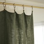 Altobuy - margaux - rideau ajustable 140x270cm lin lav thym + 8 anneaux pince