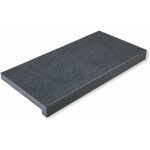 Margelle de piscine granit noir 60x30x3 cm bord droit avec retomb�e (� l'unit�) - ro'ma nature