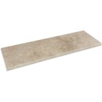 Ro'ma nature - margelle de piscine travertin 1er choix - 100x33x3 cm - bord rond - beige mix