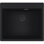 Maris mrg 610 - 54 evier  encastrer 59x50cm, avec bonde et siphon gain de place, en fragranit + , noir ...