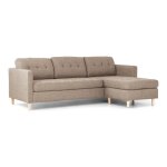 Ebuy24 - marino sofa, canap avec chaise longue rversible  droite ou  gauche, en tissu brun clair ...