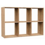 Hucoco - marion - �tag�re modulable 6 cubes - biblioth�que 6 cases - 110x30x75 cm - meuble de rangement ...