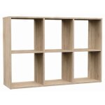 Topeshop ? �tag�re modulable 6 cubes ? biblioth�que 110x30x75 cm ? panneaux de particules m�lamin�s ? ...