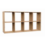 Hucoco - marion - �tag�re modulable 8 cubes - biblioth�que 8 cases - 147x30x75 cm - meuble de rangement ...
