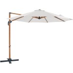 Marisol parasol déporté aspect bois / beige - parasol déporté rectangulaire ø 300cm - parasol pied déporté, ... Marisol parasol déporté aspect bois / beige - parasol déporté rectangulaire ø 300cm - parasol pied déporté, ...