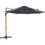 Marisol parasol déporté aspect bois / gris - parasol déporté rectangulaire ø 300cm - parasol pied déporté, ... Marisol parasol déporté aspect bois / gris - parasol déporté rectangulaire ø 300cm - parasol pied déporté, ...