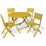 Citygarden - marius - ensemble repas de jardin 4 places en aluminium - city garden