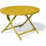 Citygarden - marius - table de jardin ronde pliante en aluminium - city garden