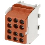 Markenartikel - bornier marron enclipsable sur rail din pour cble phase