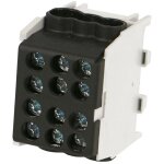 Bornier noir enclipsable sur rail din pour cble phase
