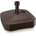 Pied de parasol, support parasol, maintien, polyrotin 39x39x13cm forme / couleur anguleux brun