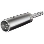 Adaptateur xlr, aux jack 6, 35 mm st�r�o fiche vers xlr fiche, 1x fiche xlr (3 broches) 1x fiche jack ...