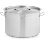 Marmite casserole induction 23 litres acier inoxydable professionnelle