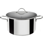 Marmite induction en inox avec couvercle en verre 22cm