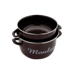Marmite a moules email noir 18cm - baumalu