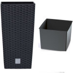 Marmite rato de 11, 4 litres avec insert 20 x 20 x 37, 6 cm en couleur anthracite - anthracite