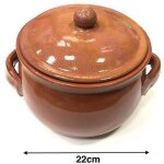 Marmite en terre cuite avec poignées et couvercle de four cuisson 22 Marmite en terre cuite avec poignées et couvercle de four cuisson 22