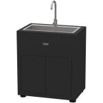 Meuble cuisine ext�rieure avec �vier int�gr� - 80 x 55 cm - noir - le marquier