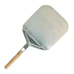 Pelle  pizza carre en inox avec manche en bambou le marquier