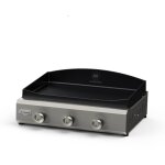 Plancha gaz exclusive amalia 360 inox - 3 brleurs double paroi - pieds reglables - le marquier