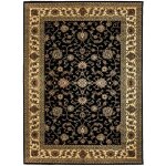 Marrakesh - tapis salon chambre oriental marocain classique rabat (noir - 300x400cm)