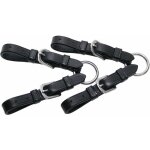 Marrone - attaches gagnantes pour pelham r�glable en cuir italien et boucles en acier inoxydable