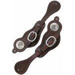 Marrone - courroies d'peron occidental avec concho