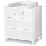 Klups - marsell commode  langer 3 tiroirs + plan  langer amovible blanc