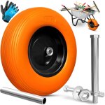 Roue de brouette en caoutchouc plein 200 kg increvable 4. 80 / 4. 00 - 8  390mm incl. essieu roue de ...