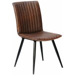 Massivmoebel24 - chaise 44x56 cuir brun iron label 09