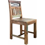 Massivmoebel24 - chaise 45x45 bois de rcupration laqu multicolore nature of spirit 39