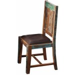 Massivmoebel24 - chaise remboure 45x45 bois de rcupration laqu multicolore nature of spirit 56