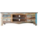 Massivmoebel24 - meuble tv 140x45 bois de r�cup�ration laqu� multicolore nature of spirit 01