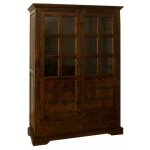 Vitrine 134x50 acacia laqué nougat oxford 456 Vitrine 134x50 acacia laqué nougat oxford 456