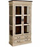 Massivmoebel24 - vitrine 90x45 manguier ciré blanc antique castle - antik 71 Massivmoebel24 - vitrine 90x45 manguier ciré blanc antique castle - antik 71