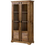 Vitrine en bois de manguier huilé marron rodez 152 Vitrine en bois de manguier huilé marron rodez 152