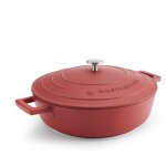 Masterclass casserole profonde poco avec couvercle 4l / 28 cm, fonte d'aluminium l�g�re, convient pour ...