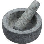 Masterclass, mortier, set de mortier de granit non poreux, 12 x 9 cm, gris