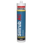 Mastic silicone silirub ac - 300 ml - transparent soudal