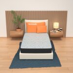 Miasuite - matelas 100x190 hauteur 13 cm - waterfoam, pliable, pour lit de camp summit