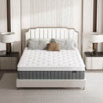 Matelas 200 x 180 cm - 26 cm d'�paisseur, 7 zones de confort, � ressorts ensach�s, avec couche de mousse ...