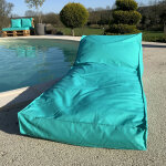 Matelas bain de soleil en microbille turquoise 160x65 cm Matelas bain de soleil en microbille turquoise 160x65 cm