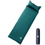 Matelas de camping autogonflant avec oreiller 1 personne vert vidaxl