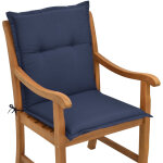 Matelas coussin pour chaise fauteuil de jardin terrasse loft nl bleu foncé - beautissu Matelas coussin pour chaise fauteuil de jardin terrasse loft nl bleu foncé - beautissu