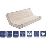 Literie julien - matelas clic clac 120x190 cm x 10 cm - d�coupe assise 60 cm - 5 zones de confort - soutien ...