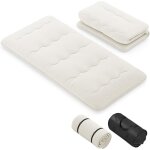 Goplus matelas futon japonais 1 personnes 90x200cm - lit de couchage enroulable de sol et portable avec ...