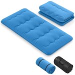 Matelas futon japonais 1 personnes 90x200cm - lit de couchage enroulable de sol et portable avec sac ...