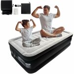 Matelas gonflable 186x90x43 cm avec pompe, capacit� de charge 300kg, simple naizy