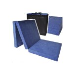 Matelas invit� extra �pais - bleu marine - matelas de camping - matelas de voyage - matelas pliable - ...